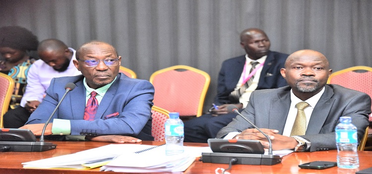 Charles Musekuura (L) and Ebiru appearing before COSASE on Wednesday, 19 July 2023